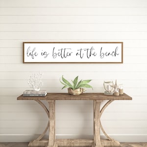 beach house decor, life is better at the beach sign, coastal decor, beach wood signs for summer home, nautical decor for living room