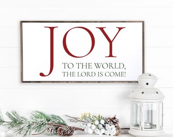 Joy to the world sign, Christmas signs, Christmas wall decor, Christmas scripture sign, Wood framed signs, Wooden sign for Christmas