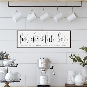 Hot Chocolate Bar Sign-Winter Decor-Wooden Christmas Signs-Coffee Bar Sign-Hot Cocoa Sign-Hot Cocoa Station-Kitchen Decor-Holiday Decor