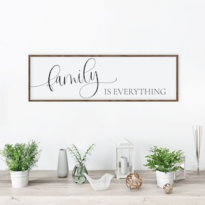 Family Is Everything Sign, Family Wall Art, Home Decor, Family Sign, Family Wall Decor, Living Room Decor, Family Gift, Family Room Decor