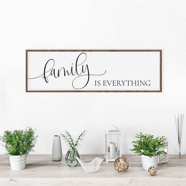 Family Is Everything Sign, Family Wall Art, Home Decor, Family Sign, Family Wall Decor, Living Room Decor, Family Gift, Family Room Decor