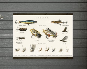 Fly Fishing Sign, Lake House Decor, Gifts For Him, Fathers Day Gift, Fishing Wall Decor, Gift For Fisherman