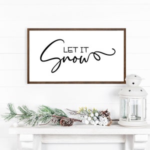 Christmas Wood Sign | Wood Sign | Let It Snow | Winter Signs | Wall Decor | Farmhouse Decor