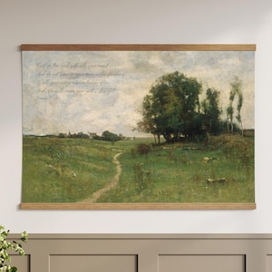 Proverbs 3:5–6 Scripture | Landscape Canvas Tapestry Wall Art