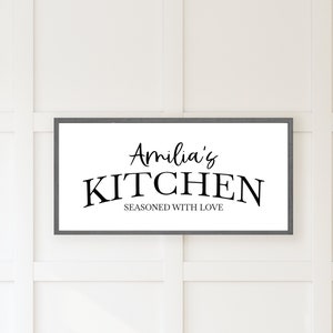personalized kitchen sign, name sign, kitchen decor, kitchen wall decor, custom kitchen gift, gift for cook, gift for chef, wood sign