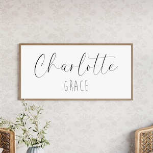custom baby name sign, kids room decor wall hanging, personalized baby gift name sign, nursery wall decor, above crib sign