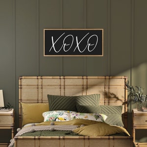 Master Bedroom Sign | XOXO Wood Sign | Bedroom Wall Decor | Sign For Bedroom | Wood Framed Sign | Sign Above Bed | Bedroom Wall Art