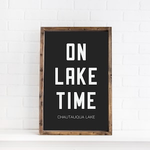 Personalized Lake House Sign: Wooden Wall Art Decor