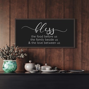 dining room wall decor, bless the food before us wood sign, dining room sign, wood sign for kitchen, kitchen wall decor,farmhouse wall decor