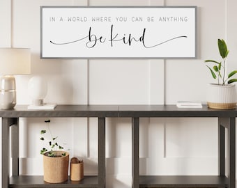 Be Kind Wood Sign, Inspirational Quote, Signs for Home