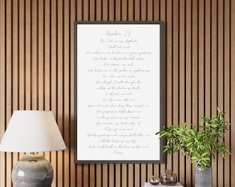 Scripture signs, Psalm 23 sign, Christian wall art, Bible verse decor, vertical wood signs, living room wall decor, home wall decor