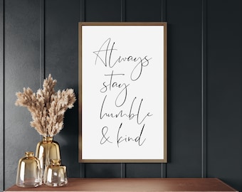 Humble and Kind Vertical Wood Sign, Song Lyric Wall Decor