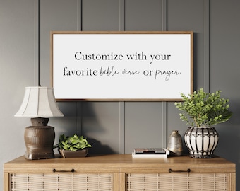 Custom Bible Verse Wall Art-Custom Scripture-Wood Framed Sign-Personalized Bible Verse-Christian Home Decor-Custom Quote Print-Wall Decor
