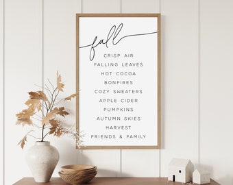 fall bucket list sign, fall home decor, fall sign, fall wall decor, autumn decor, fall decorations for living room or entryway, wood signs