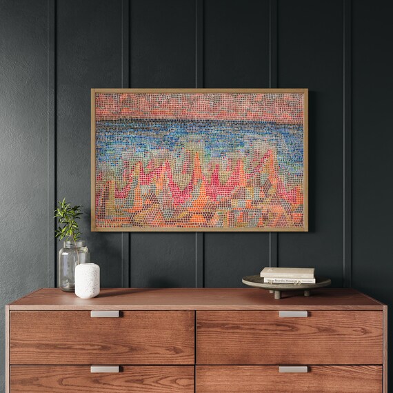 Mosaic Framed Wood Wall Art: Abstract Home Decor