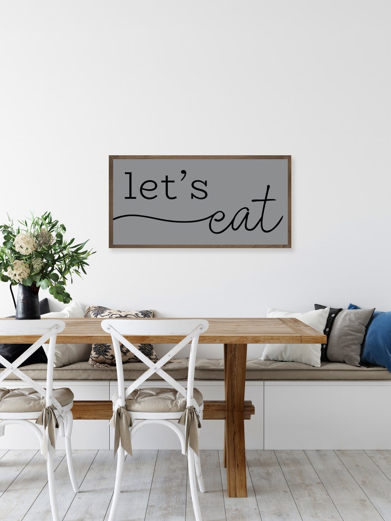 Let's eat sign kitchen signs kitchen decor eat wall Etsy