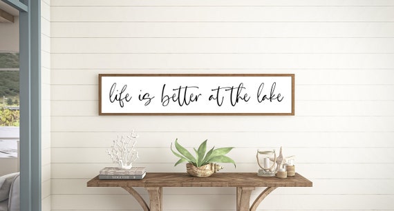 lake house decor, life is better at the lake sign, lake house sign, lake house wall decor, lake life wood sign for summer home,lake wall art