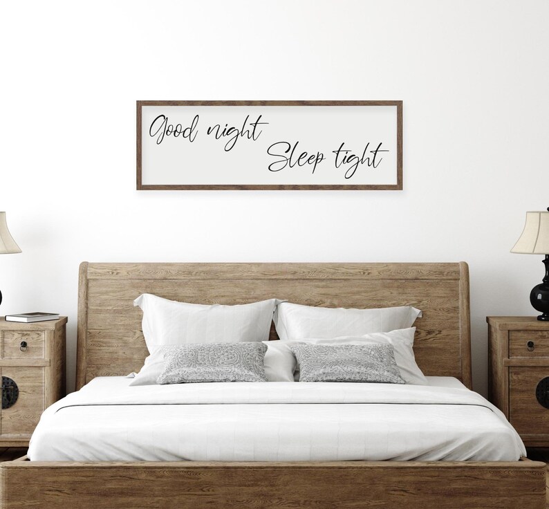 Good Night Sleep Tight Sign Bedroom Wall Decor Sign for - Etsy
