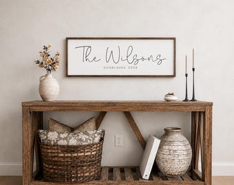 Family Name Sign, Personalized Last Name Custom Established Date