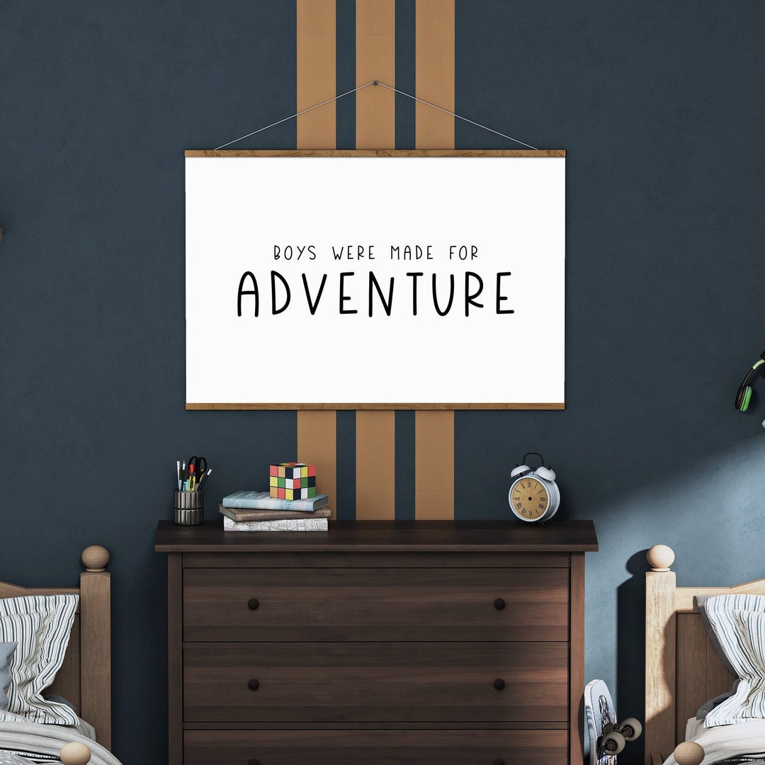 Kids Room Decor, Boys Bedroom Sign, Boys Were Made for Adventure Sign, Canvas Wall Hanging - Etsy