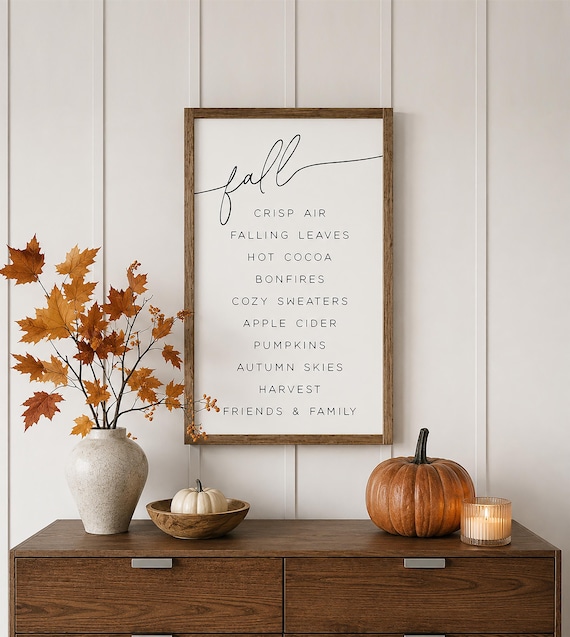 fall wood signs, autumn decor, fall wall art, fall family sign, farmhouse wall decor, fall decor, wood framed signs, fall home decor