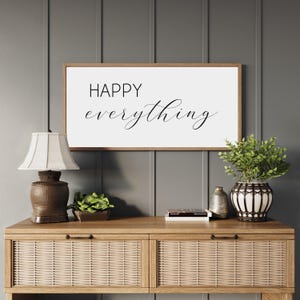 Home Wall Decor | Wall Decor | Wood Signs | Happy Everything | Choose Happy Signs | Living Room Signs | Inspirational Signs