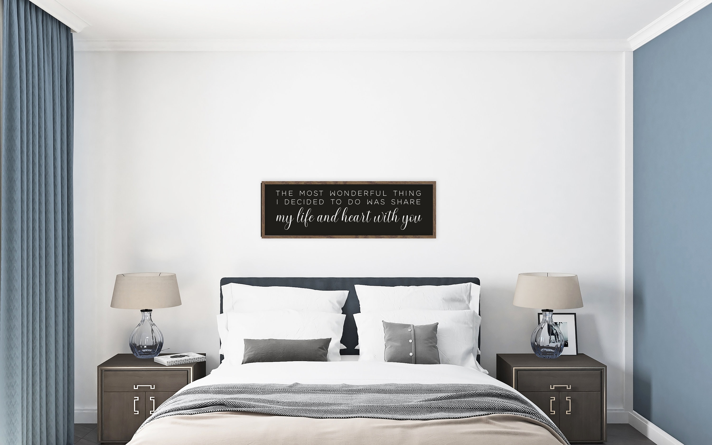 Bedroom Wall Decor Over The Bed Master Bedroom Signs Above | Etsy