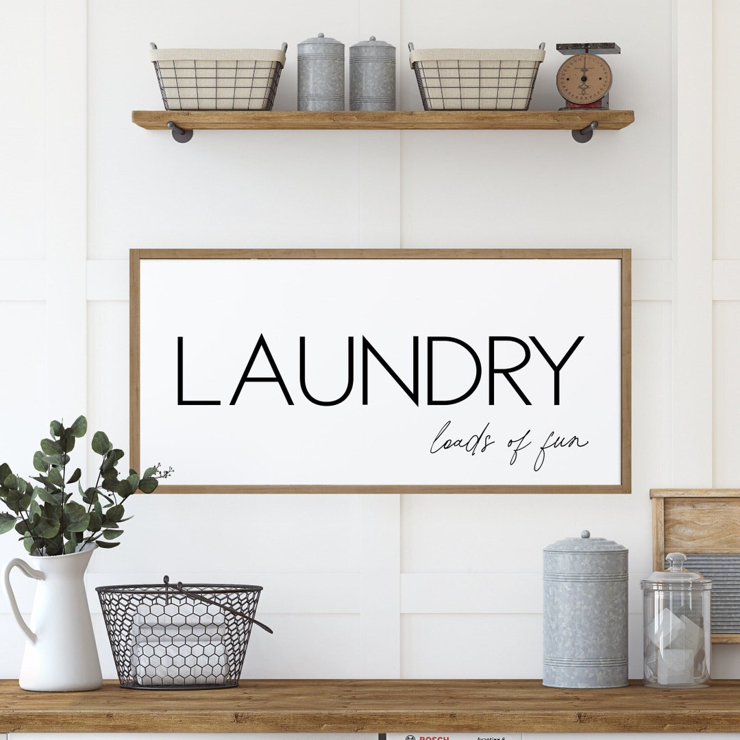 Laundry Sign, Laundry Room Decor, Wood Signs, Farmhouse Decor, Laundry ...