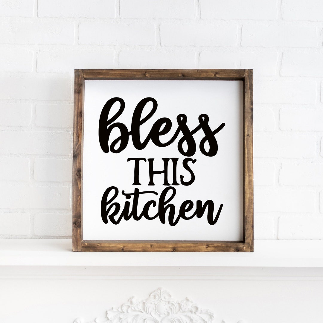 Bless This Kitchen Wood Sign Sign for Kitchen Kitchen Sign Wall Decor