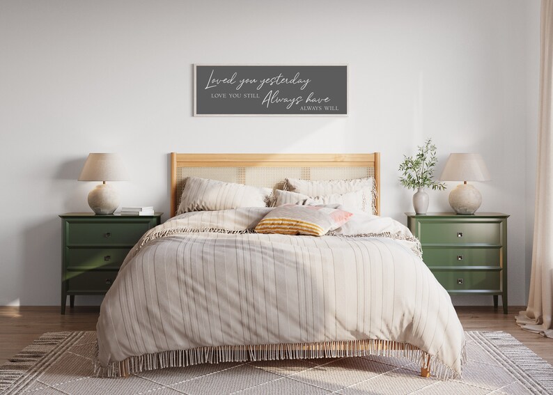 Bedroom Wall Decor Over the Bed, Master Bedroom Wall Decor, Bedroom ...