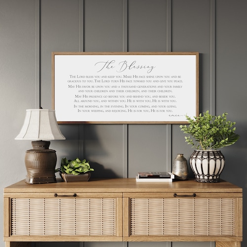 La bénédiction, paroles de chanson de Kari Jobe, oeuvre d'art murale biblique, enseignes en bois, décoration murale chrétienne, que sa faveur soit sur vous, enseignes bibliques