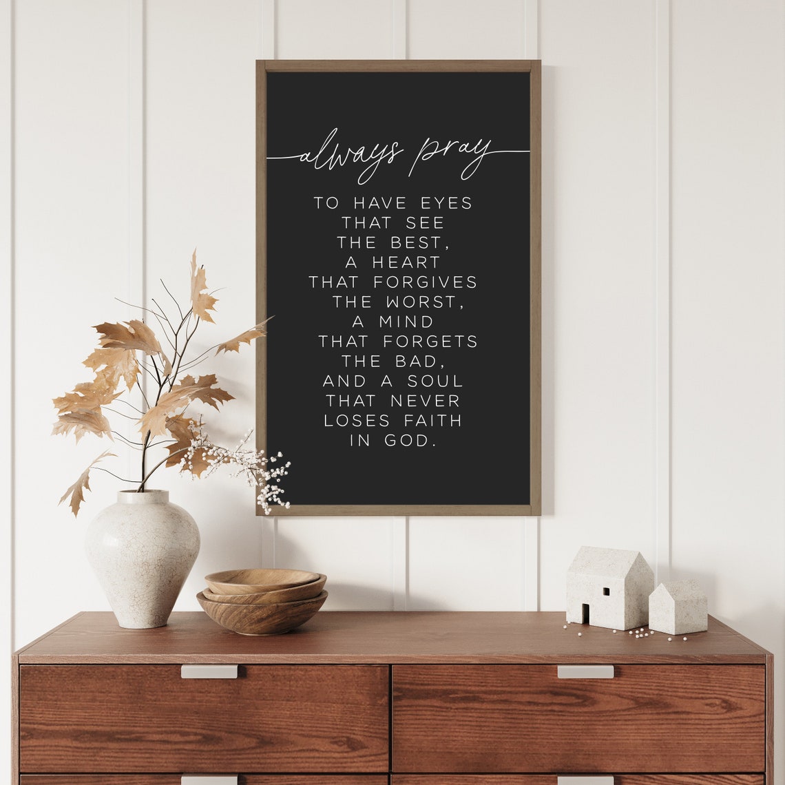 Always Pray Framed Wood Sign: Inspirational Christian Wall Art - Etsy