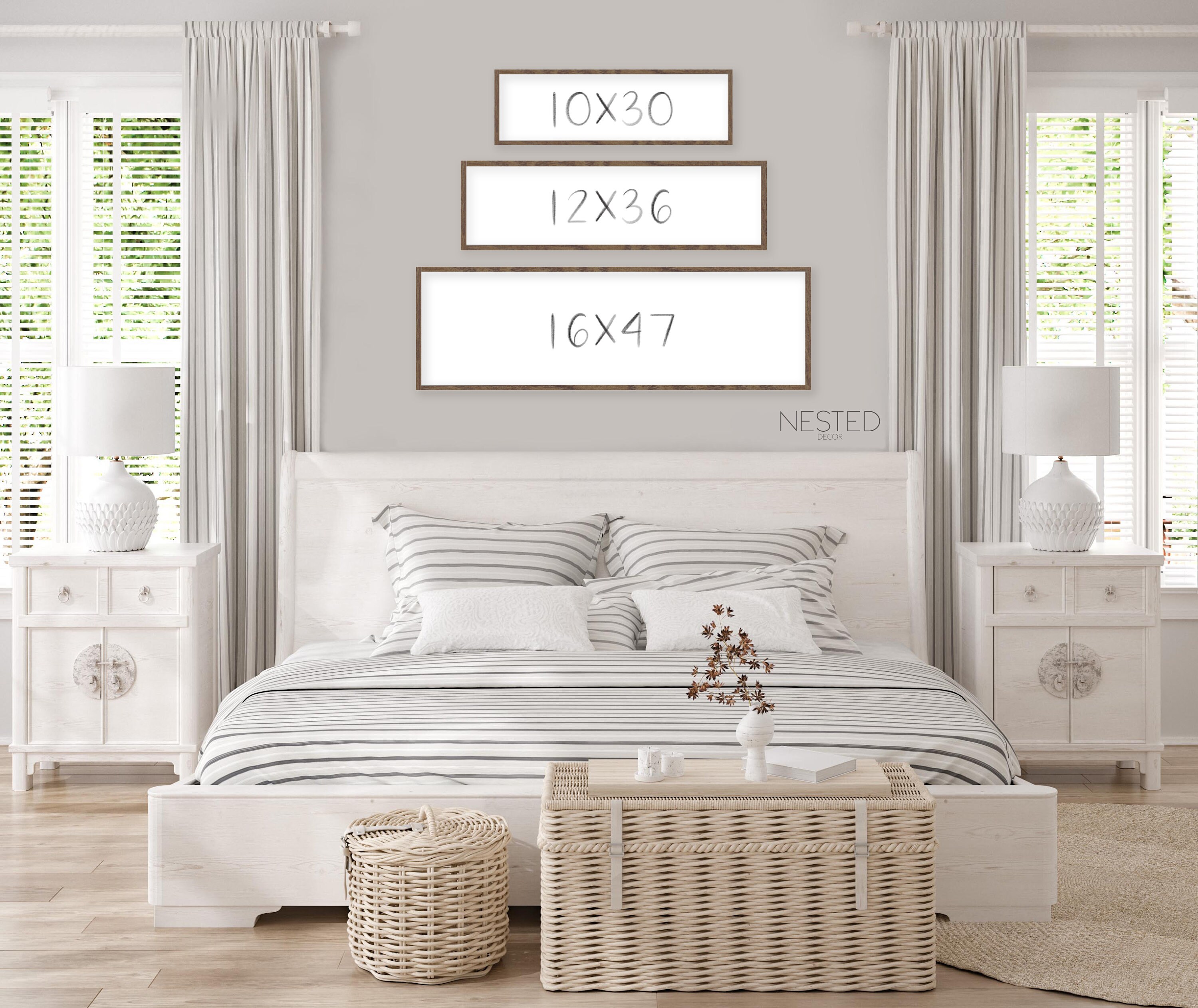 Bedroom Wall Decor Over the Bed, Master Bedroom Signs, Above Bed Wall ...