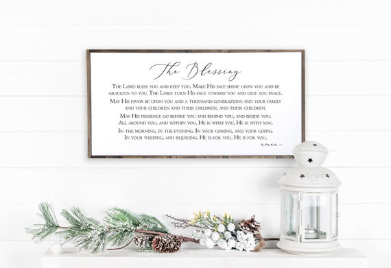 The Blessing Song Lyrics Kari Jobe Scripture Wall Art Wood | Etsy