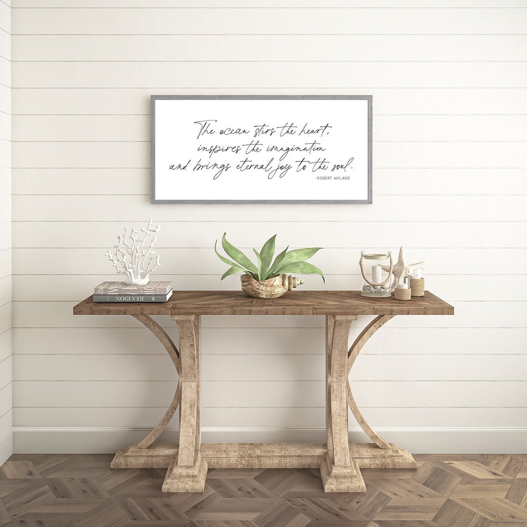 Beach House Decor, Coastal Wall Art, Beach House Signs, the Ocean Stirs