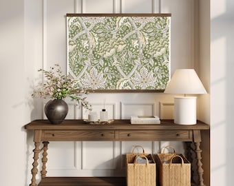 William Morris Wandbehang | Botanische Textilblumen-Leinwand-Kunst