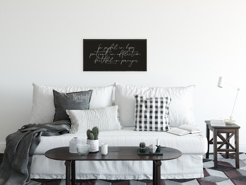 Bible Verse Wall Art Christian Wall Decor Romans 12 12 - Etsy