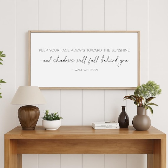 Walt Whitman Quote Sign: Rustic Farmhouse Wall Art, Handmade