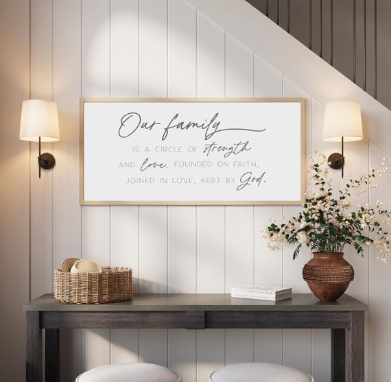Our Family Wood Sign: Farmhouse Wall Decor