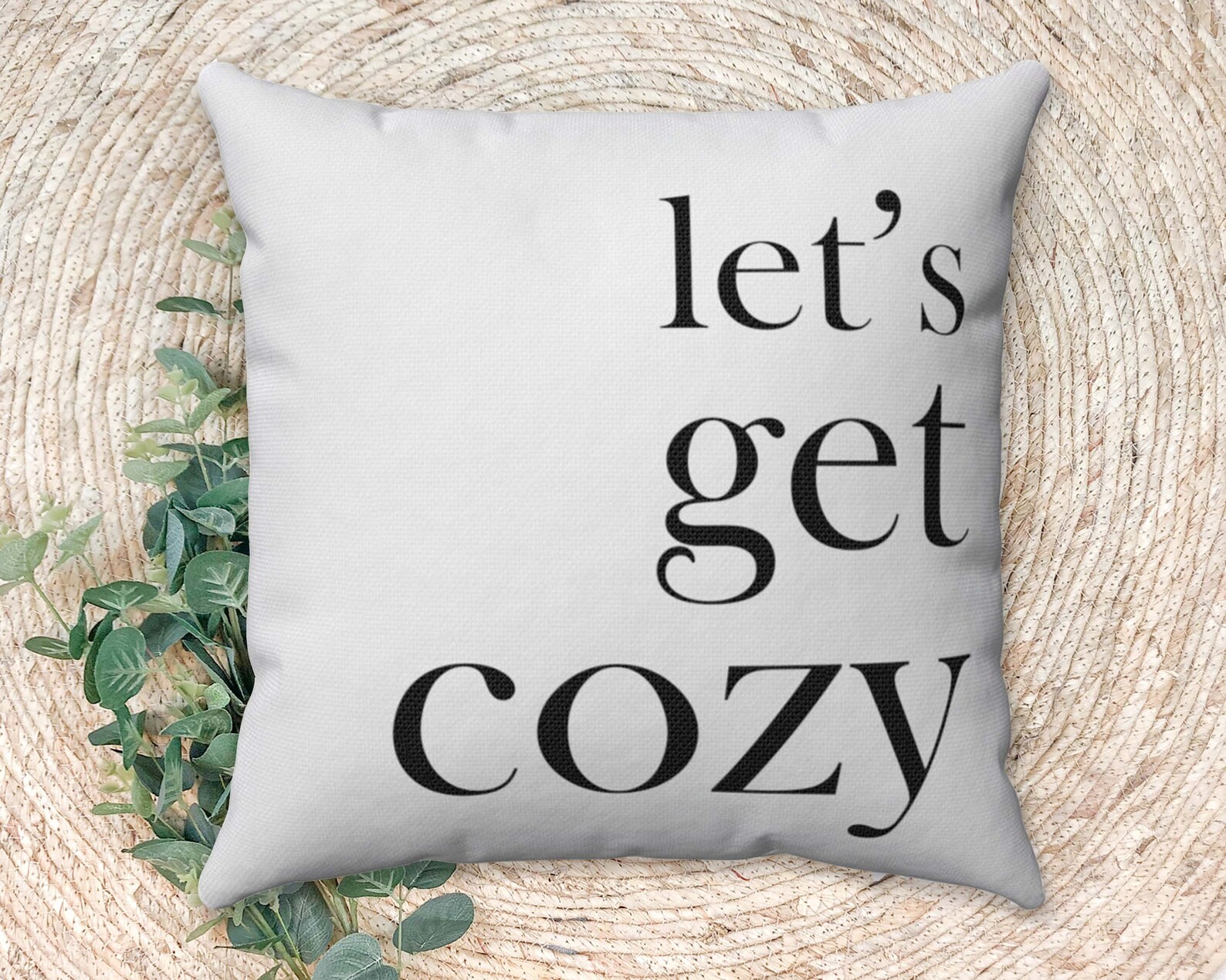 Let's Get Cozy Pillow Throw Pillows Decorative Pillow Etsy UK