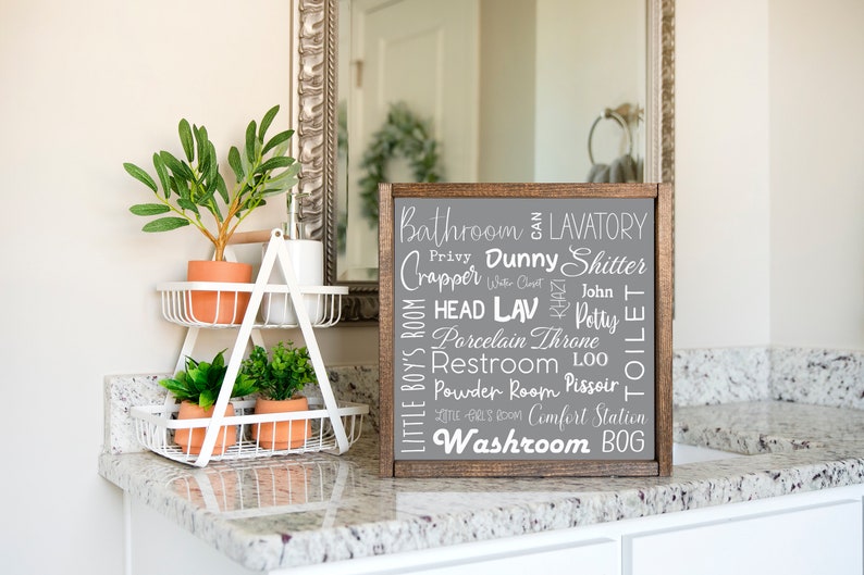 Bathroom wall decor, bathroom signs, bathroom wall art, definition of bathroom, slang words for the bathroom, meaning of bathroom Bild 4