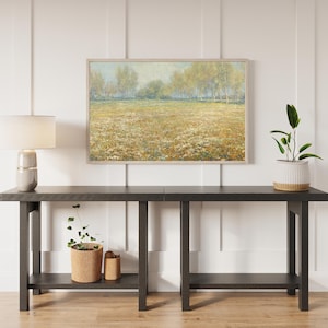 Wildflower Field Print: Vintage Botanical Wood Framed Wall Art