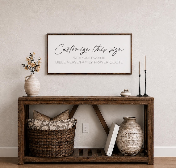 Custom Bible Verse Wall Art-Custom Scripture-Wood Framed Sign-Personalized Bible Verse-Christian Home Decor-Custom Quote Print-Wall Decor
