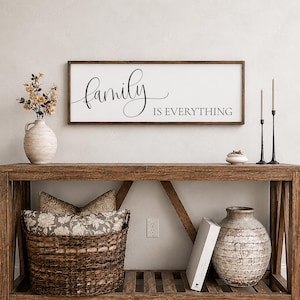Family Is Everything Sign, Family Wall Art, Home Decor, Family Sign, Family Wall Decor, Living Room Decor, Family Gift, Family Room Decor