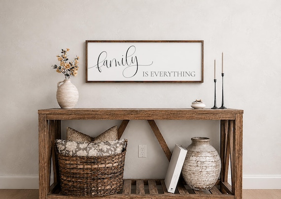 Family Is Everything Sign, Family Wall Art, Home Decor, Family Sign, Family Wall Decor, Living Room Decor, Family Gift, Family Room Decor