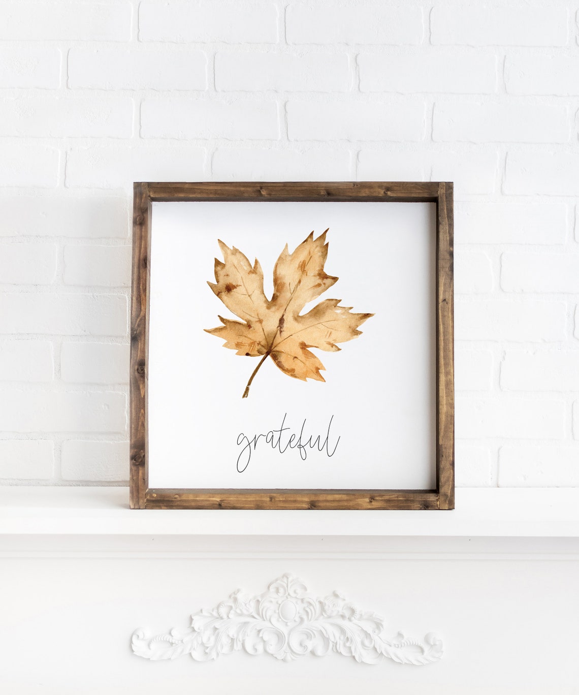 Fall Peace Sign Fall Grateful Sign, Wooden Fall Signs, Fall Decor With Leaves, Fall ...