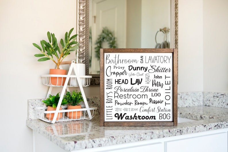 Bathroom wall decor, bathroom signs, bathroom wall art, definition of bathroom, slang words for the bathroom, meaning of bathroom Bild 2