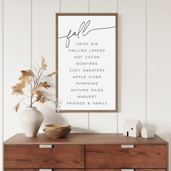 fall wood signs, autumn decor, fall wall art, fall family sign, farmhouse wall decor, fall decor, wood framed signs, fall home decor