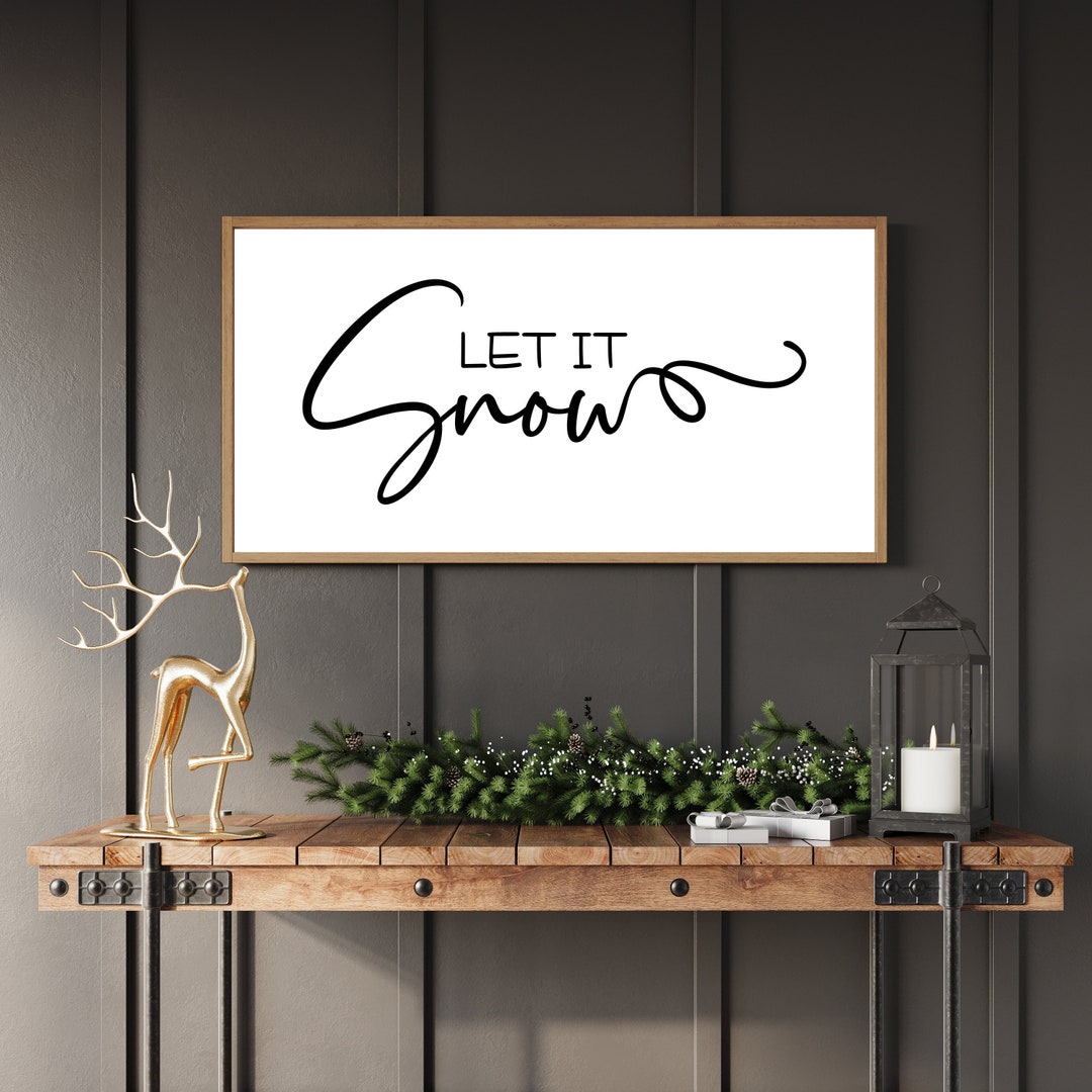 Christmas Wood Sign | Wood Sign | Let It Snow | Winter Signs | Wall ...