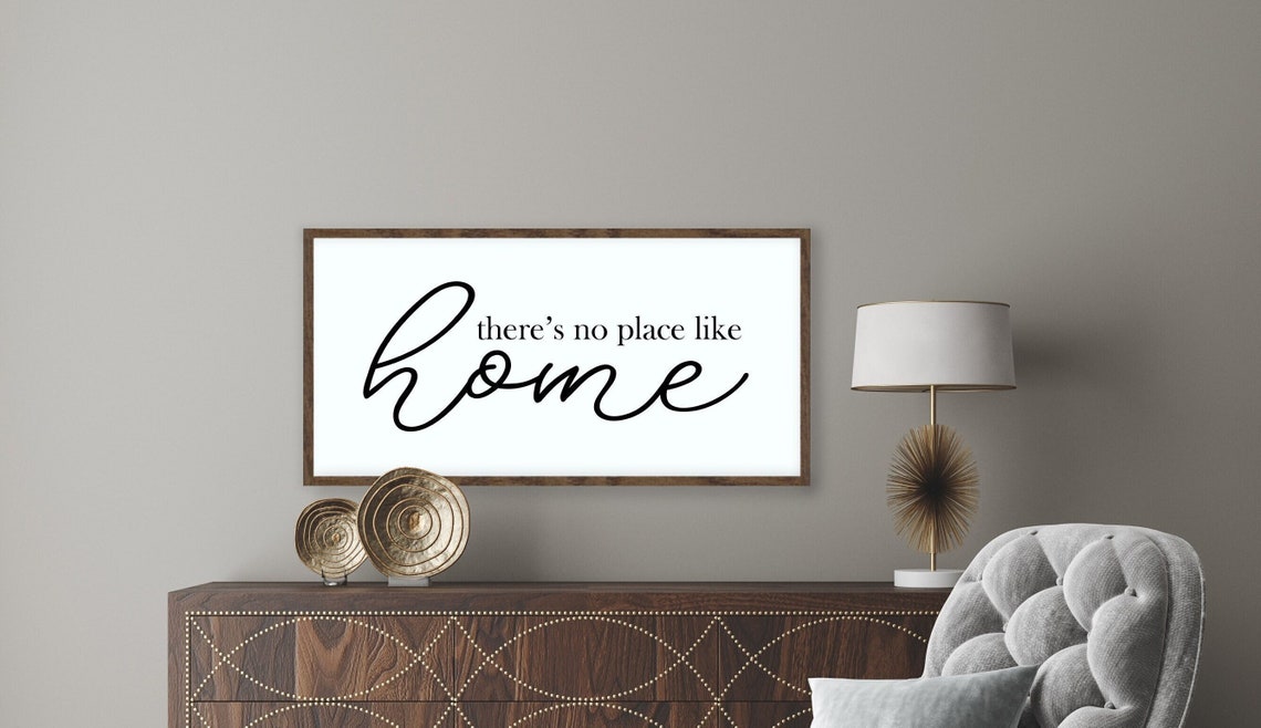 There's No Place Like Home Sign Home Wall Decor Wood - Etsy